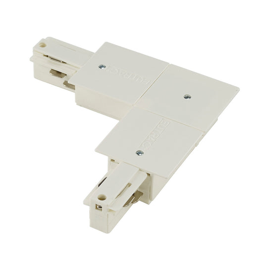 SLV EUTRAC L-Verbinder für 3-Phasen Einbauschiene, weiss, Erde innen