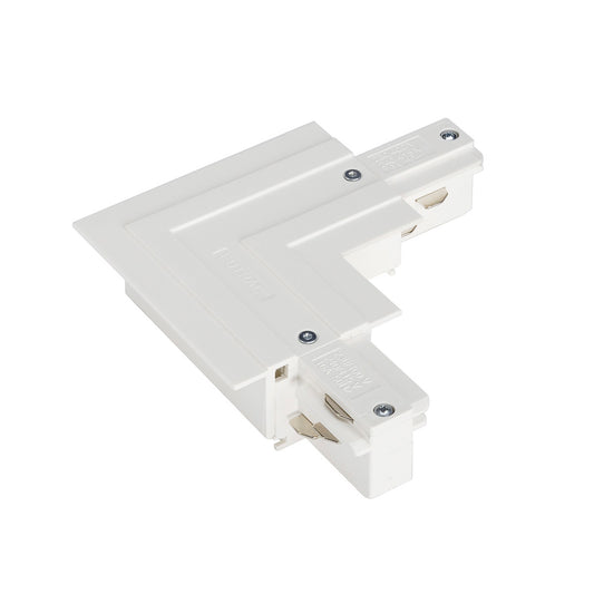 SLV EUTRAC L-Verbinder für3-Phasen Einbauschiene,weiss, Erde aussen
