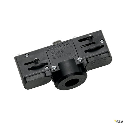 SLV EUTRAC 3-Phasen Stromschienen- adapter, schwarz inkl. Montagezubehör