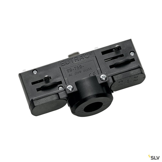 SLV EUTRAC 3-Phasen Stromschienen- adapter, schwarz inkl. Montagezubehör
