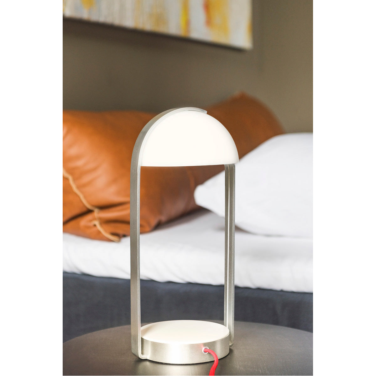 SLV Mod. 86 LED, Tischleuchte, weiss/ silber