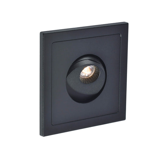 SLV PHO Wandleuchte, mattschwarz, 1W LED, 3000K