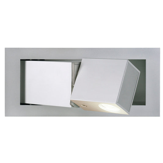 SLV BEDSIDE RECHTS Wandleuchte, silbergrau, 3W LED, 4000K, mit blauem Orientierungslicht
