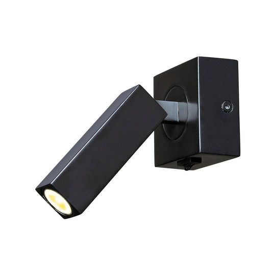 SLV STIX Wandleuchte, schwarz, 1x3W LED, warmweiss, 60°, 3000K, mit Gelenk