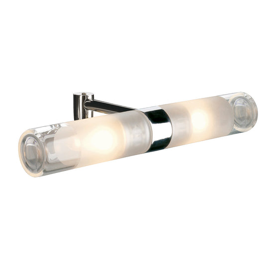 SLV MIBO STRAIGHT Spiegelleuchte, chrom, Glas teilsatiniert, 2xG9, max. 2x25W