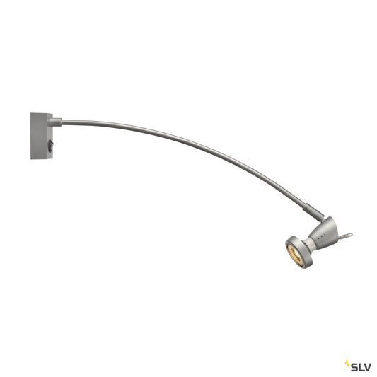 SLV FILI Displayleuchte, silber- grau, GU10, max. 50W, mit Rosette und Schalter