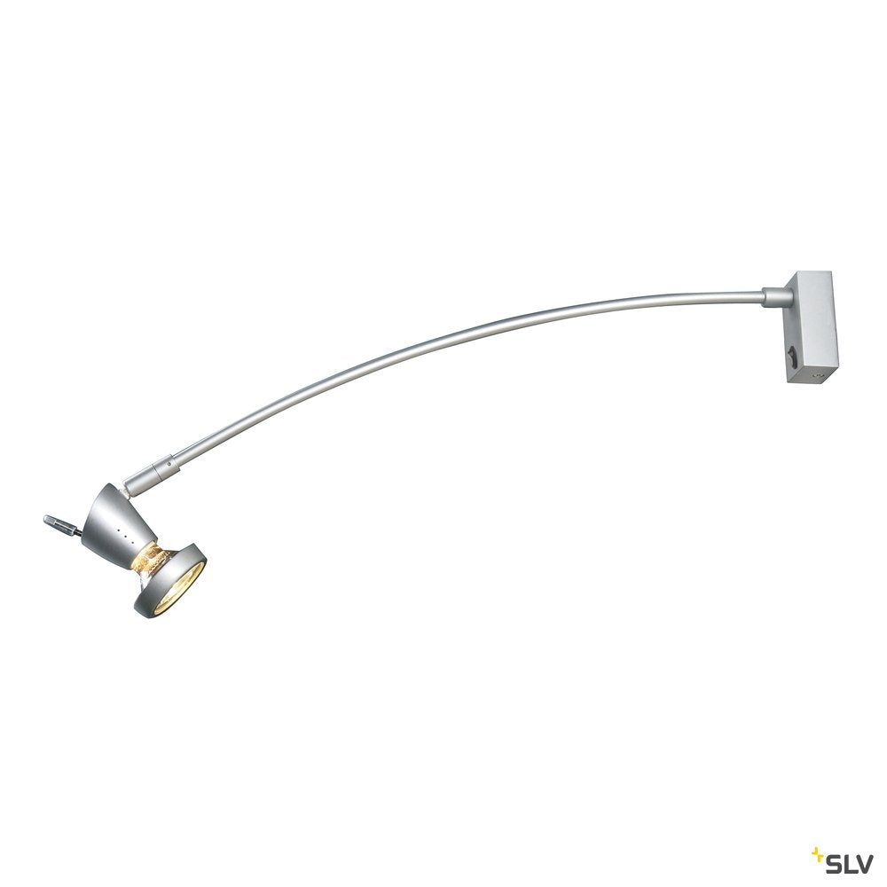 SLV FILI Displayleuchte, silber- grau, GU10, max. 50W, mit Rosette und Schalter