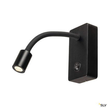SLV PIPOFLEX Wandleuchte, schwarz, 4W, 3000K