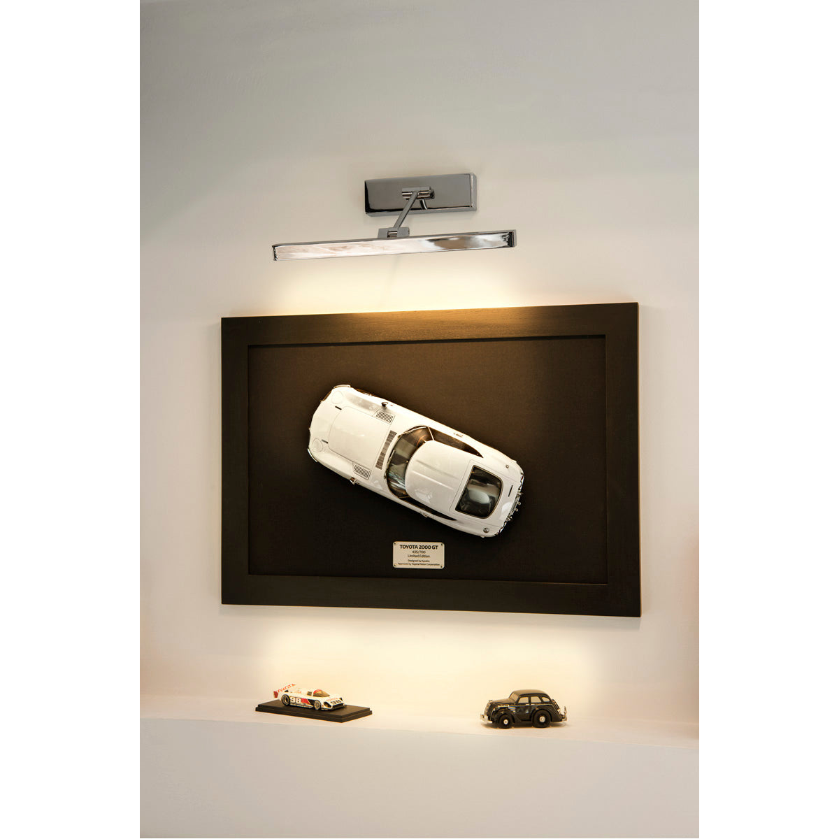 SLV LED Bilderleuchte STRIP, chrom, 2W, inkl. LED Strip mit 24 warmweissen LED