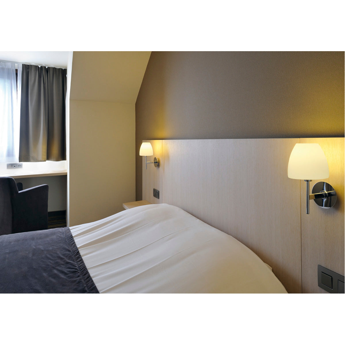 SLV Wandleuchte RIOTTE WALL chrom/Glas satiniert E14 40W