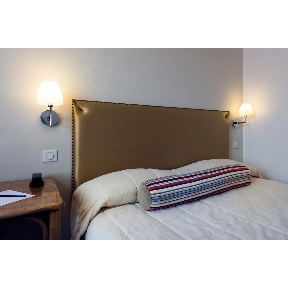 SLV Wandleuchte RIOTTE WALL chrom/Glas satiniert E14 40W