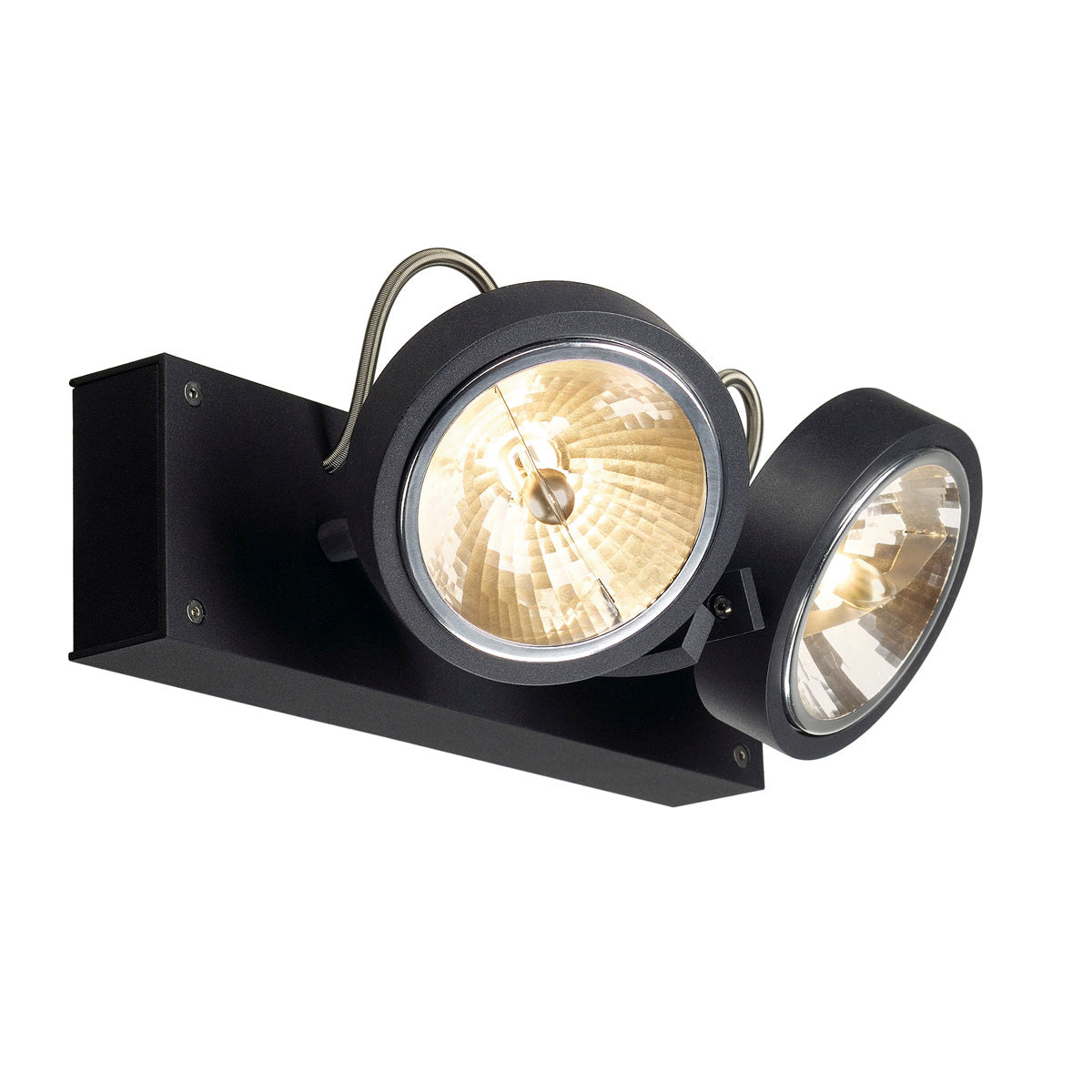 SLV KALU 2 Wand- und Deckenleuchte mattschwarz, 2xQRB111, max. 50W