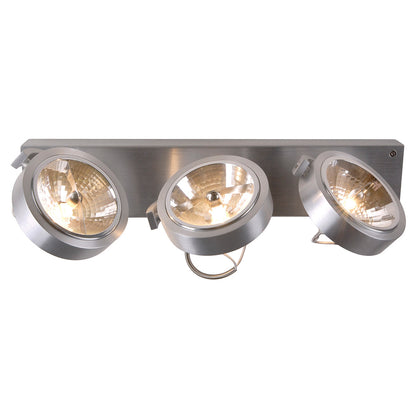 SLV KALU 3 Wand- und Deckenleuchte alu gebürstet, 3xQRB111, max. 50W