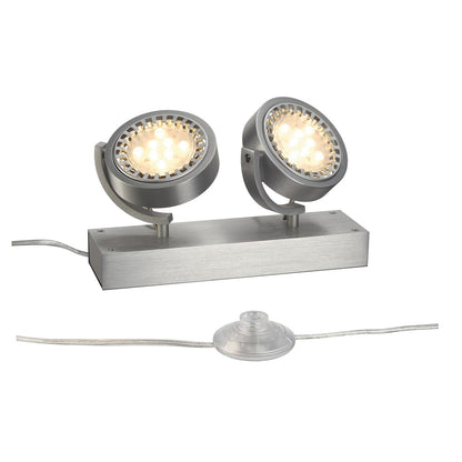 SLV KALU FLOOR 2 Standleuchte,alu gebürstet, 2xG53,max. 2x50W