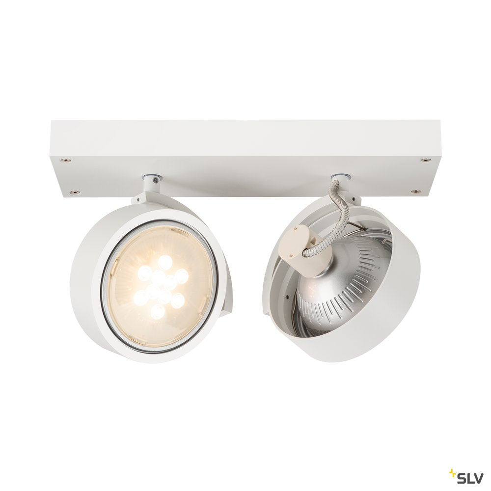 SLV KALU 2 QPAR Deckenleuchte, mattweiss, ES111, max. 2x75W