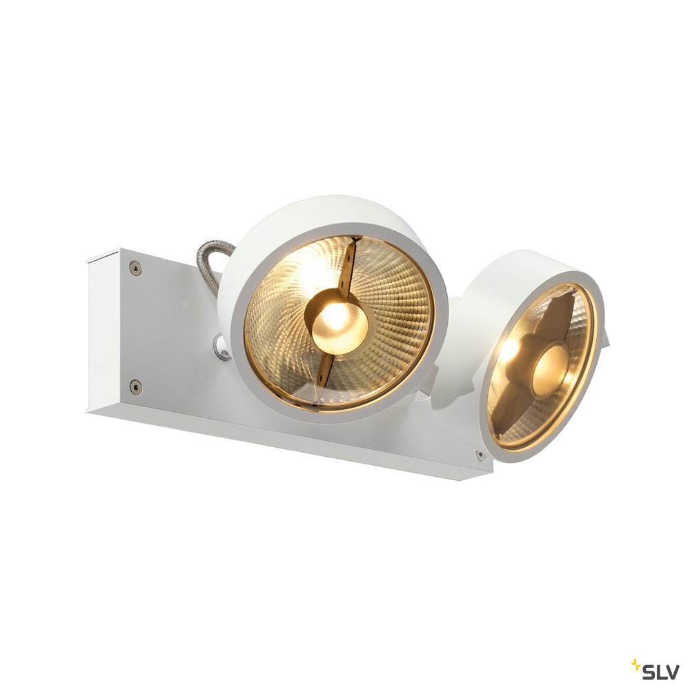 SLV KALU 2 QPAR Deckenleuchte, mattweiss, ES111, max. 2x75W