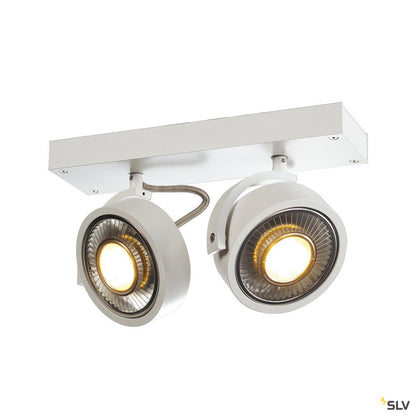 SLV KALU 2 QPAR Deckenleuchte, mattweiss, ES111, max. 2x75W