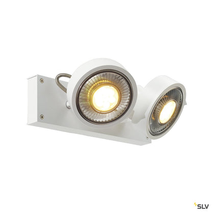 SLV KALU 2 QPAR Deckenleuchte, mattweiss, ES111, max. 2x75W