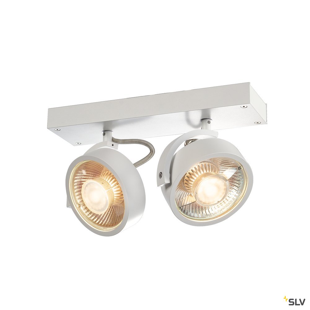 SLV KALU 2 QPAR Deckenleuchte, mattweiss, ES111, max. 2x75W