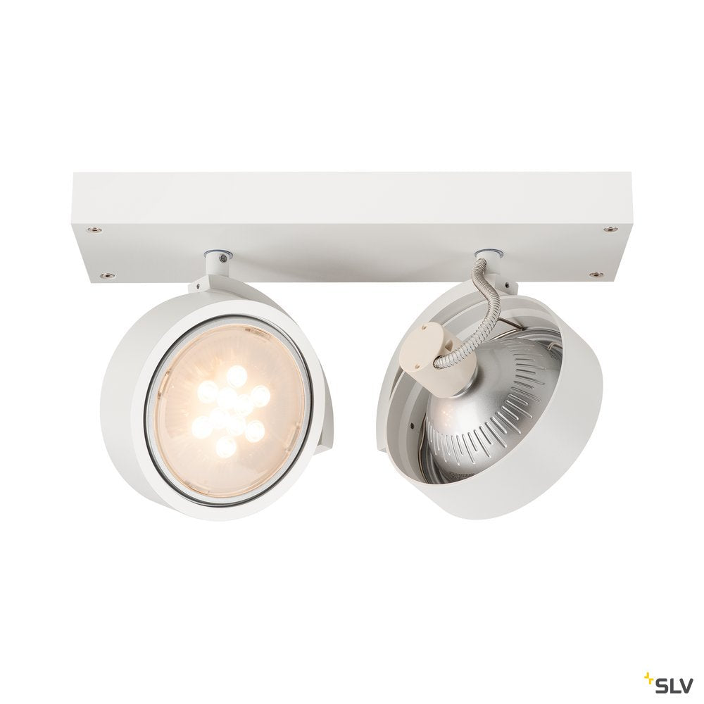 SLV KALU 2 QPAR Deckenleuchte, mattweiss, ES111, max. 2x75W