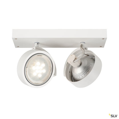SLV KALU 2 QPAR Deckenleuchte, mattweiss, ES111, max. 2x75W