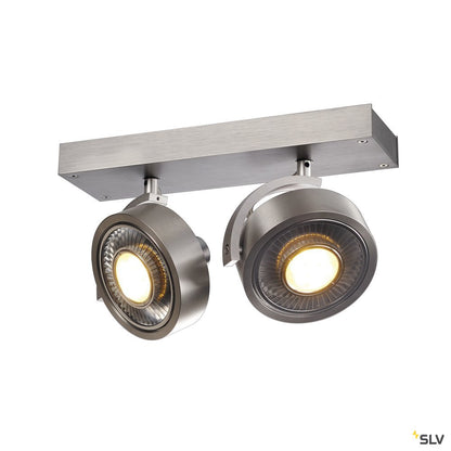 SLV KALU 2 QPAR Deckenleuchte, alu-gebürstet, ES111, max. 2x75W