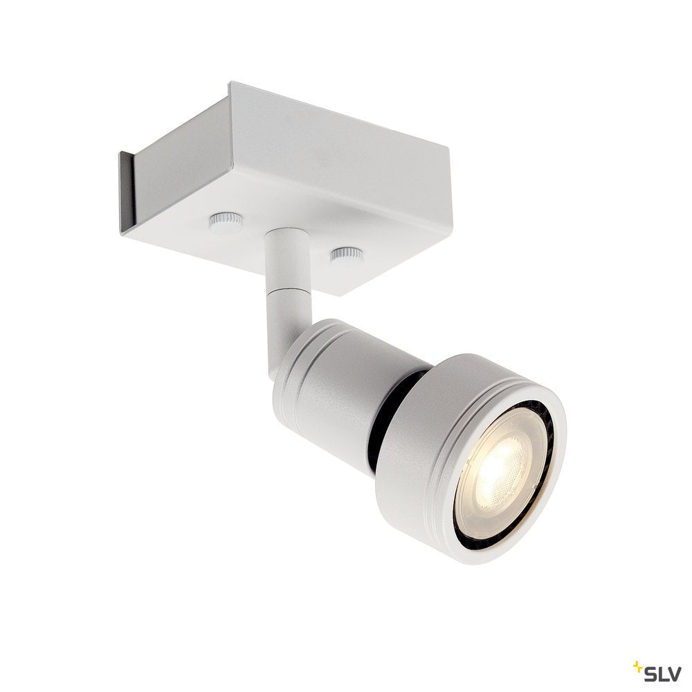 SLV PURI 1 Deckenleuchte, matt- weiss, 1xGU10, max. 1x50W, mit Decoring