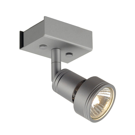 SLV PURI 1 Deckenleuchte, silber- grau, 1xGU10, max. 1x50W, mit Decoring