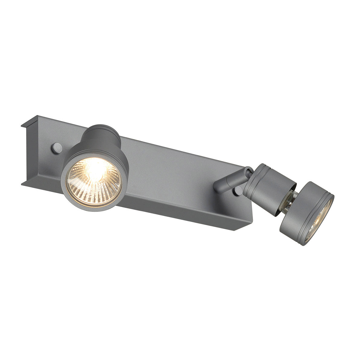 SLV PURI 2 Deckenleuchte, silber- grau, 2xGU10, max. 2x50W, mit Decoring
