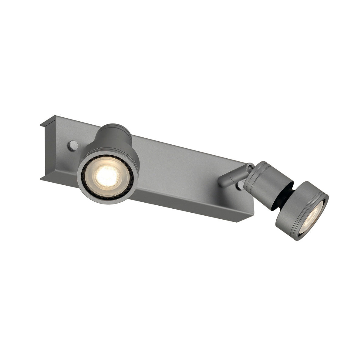 SLV PURI 2 Deckenleuchte, silber- grau, 2xGU10, max. 2x50W, mit Decoring