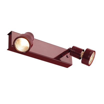 SLV PURI 2 Deckenleuchte, weinrot,2xGU10, max. 2x50W, m.Decoring