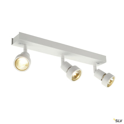 SLV PURI 3 Deckenleuchte, matt- weiss, 3xGU10, max. 3x50W, mit Decoring