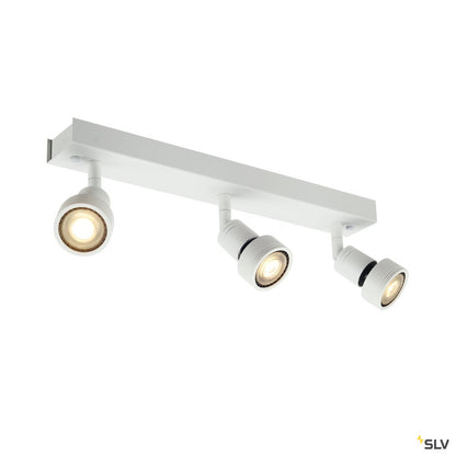 SLV PURI 3 Deckenleuchte, matt- weiss, 3xGU10, max. 3x50W, mit Decoring