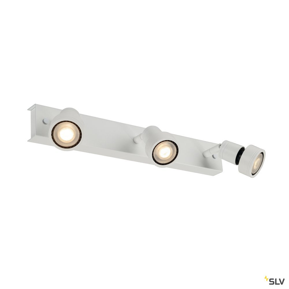 SLV PURI 3 Deckenleuchte, matt- weiss, 3xGU10, max. 3x50W, mit Decoring