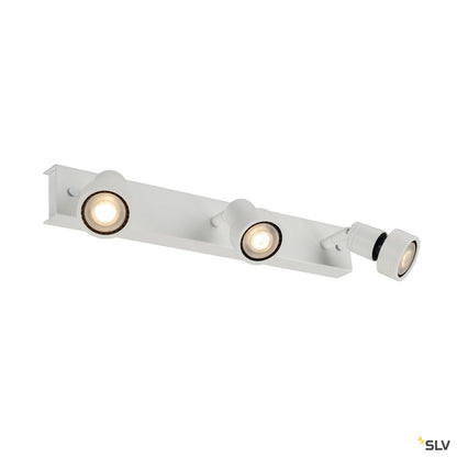 SLV PURI 3 Deckenleuchte, matt- weiss, 3xGU10, max. 3x50W, mit Decoring