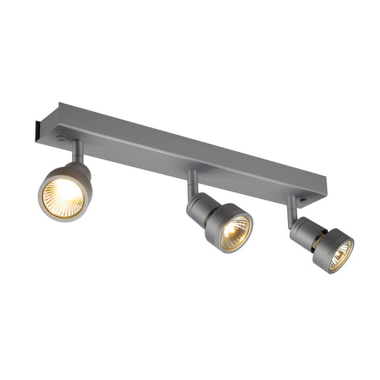 SLV PURI 3 Deckenleuchte, silber- grau, 3xGU10, max. 3x50W, mit Decoring