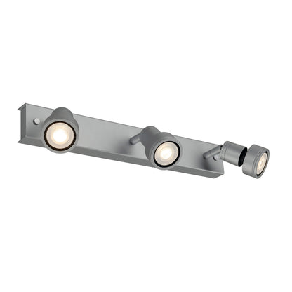 SLV PURI 3 Deckenleuchte, silber- grau, 3xGU10, max. 3x50W, mit Decoring