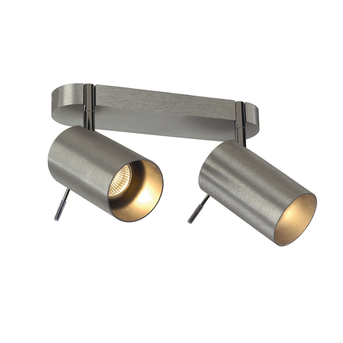 SLV ASTO TUBE II Wand- undDeckenleuchte, alu-brushed,2xGU10, max. 75W
