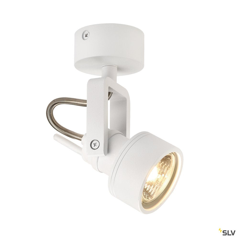 SLV INDA SPOT GU10 Wand- und Deckenleuchte, mattweiss, max. 50W