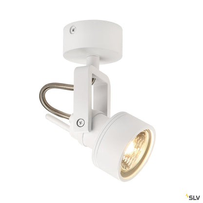SLV INDA SPOT GU10 Wand- und Deckenleuchte, mattweiss, max. 50W