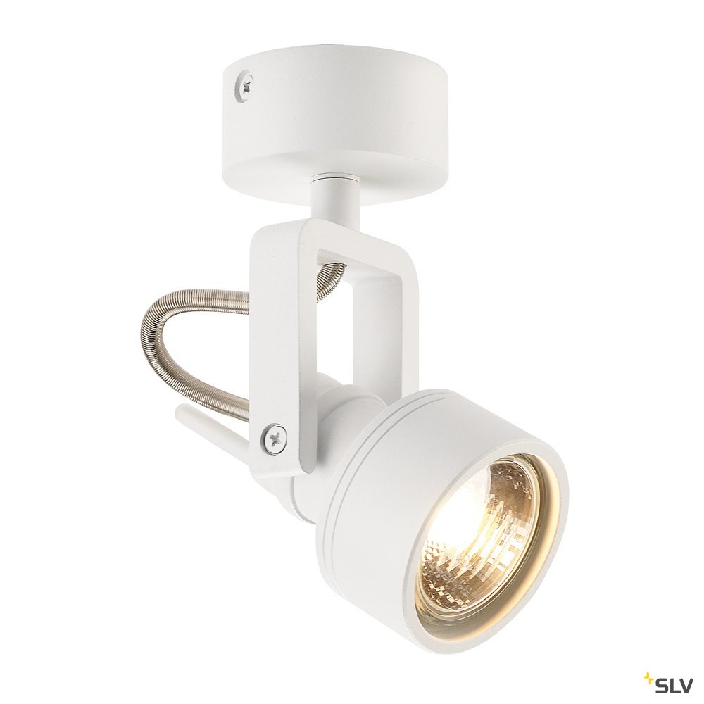 SLV INDA SPOT GU10 Wand- und Deckenleuchte, mattweiss, max. 50W