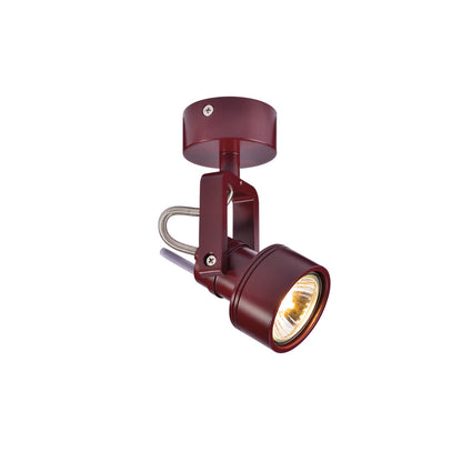 SLV INDA SPOT GU10 Wand- und Deckenleuchte, weinrot, max. 50W