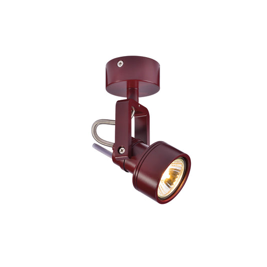 SLV INDA SPOT GU10 Wand- und Deckenleuchte, weinrot, max. 50W