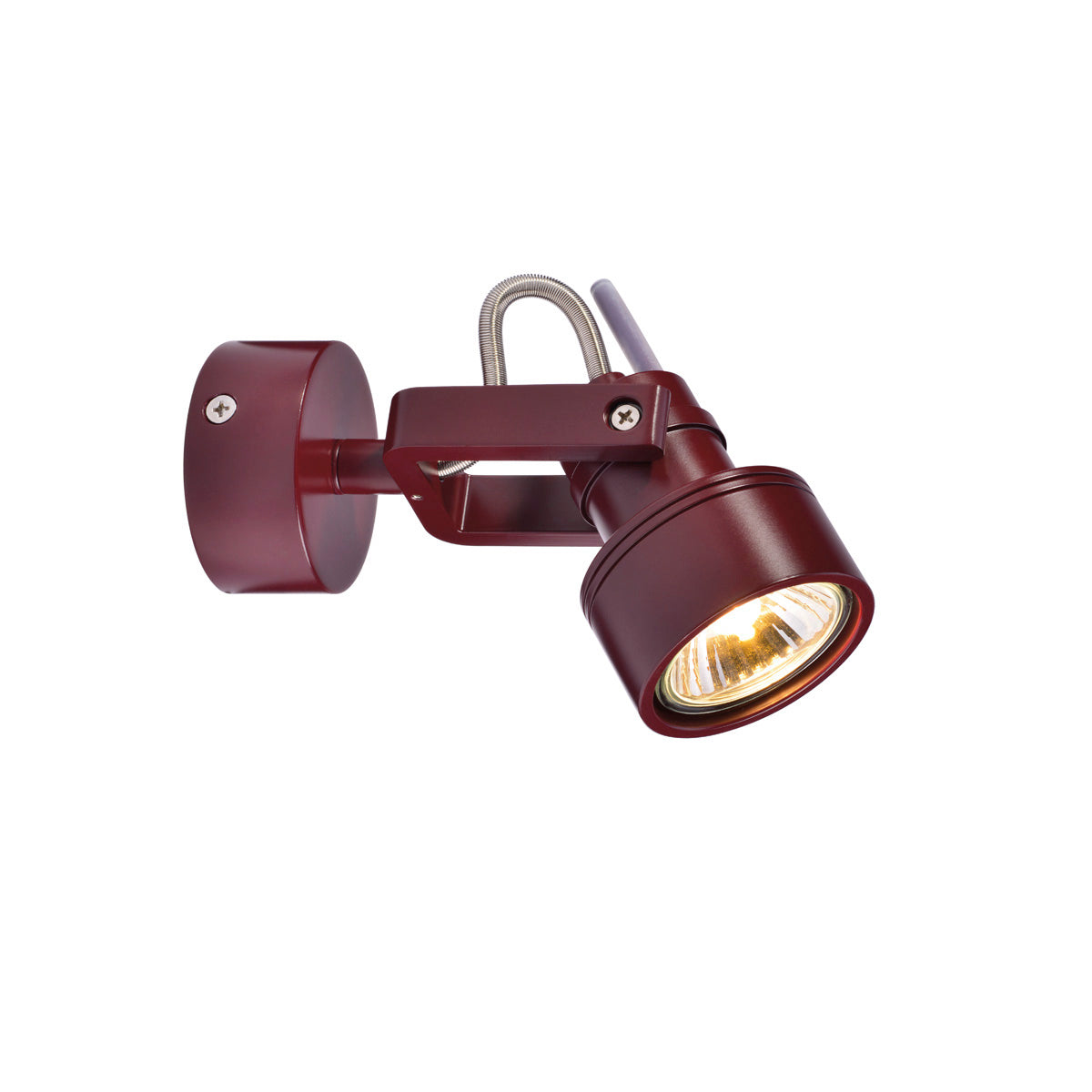 SLV INDA SPOT GU10 Wand- und Deckenleuchte, weinrot, max. 50W