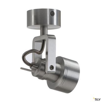 SLV INDA SPOT GU10 Wand- und Deckenleuchte, alu gebürstet, max. 50W