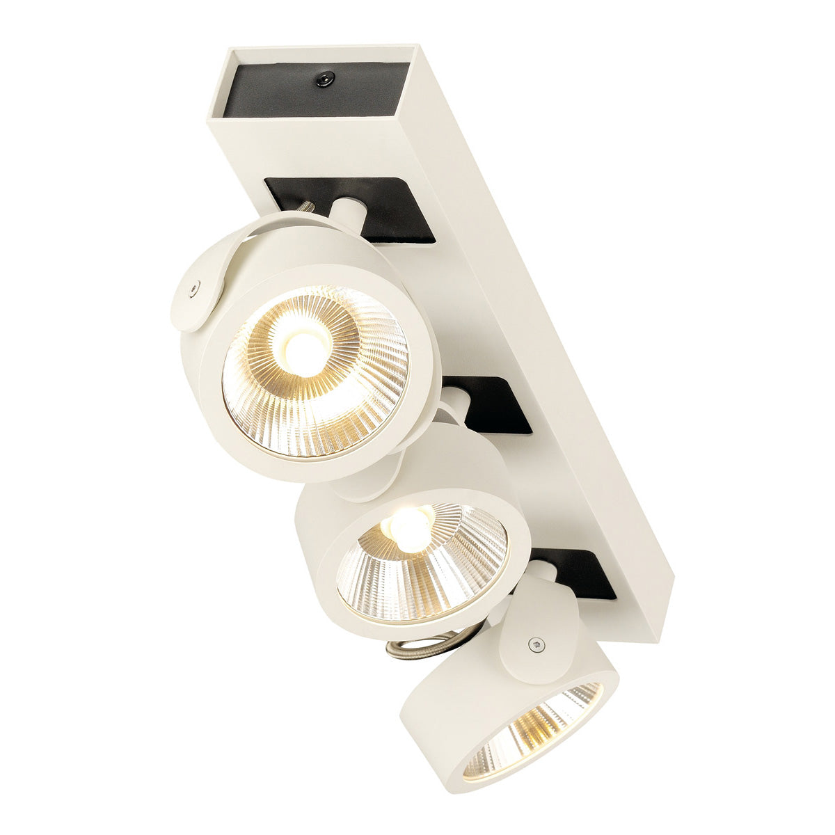 SLV KALU LED 3 Wand- undDeckenleuchte, weiss/schwarz,3x10W,3000K