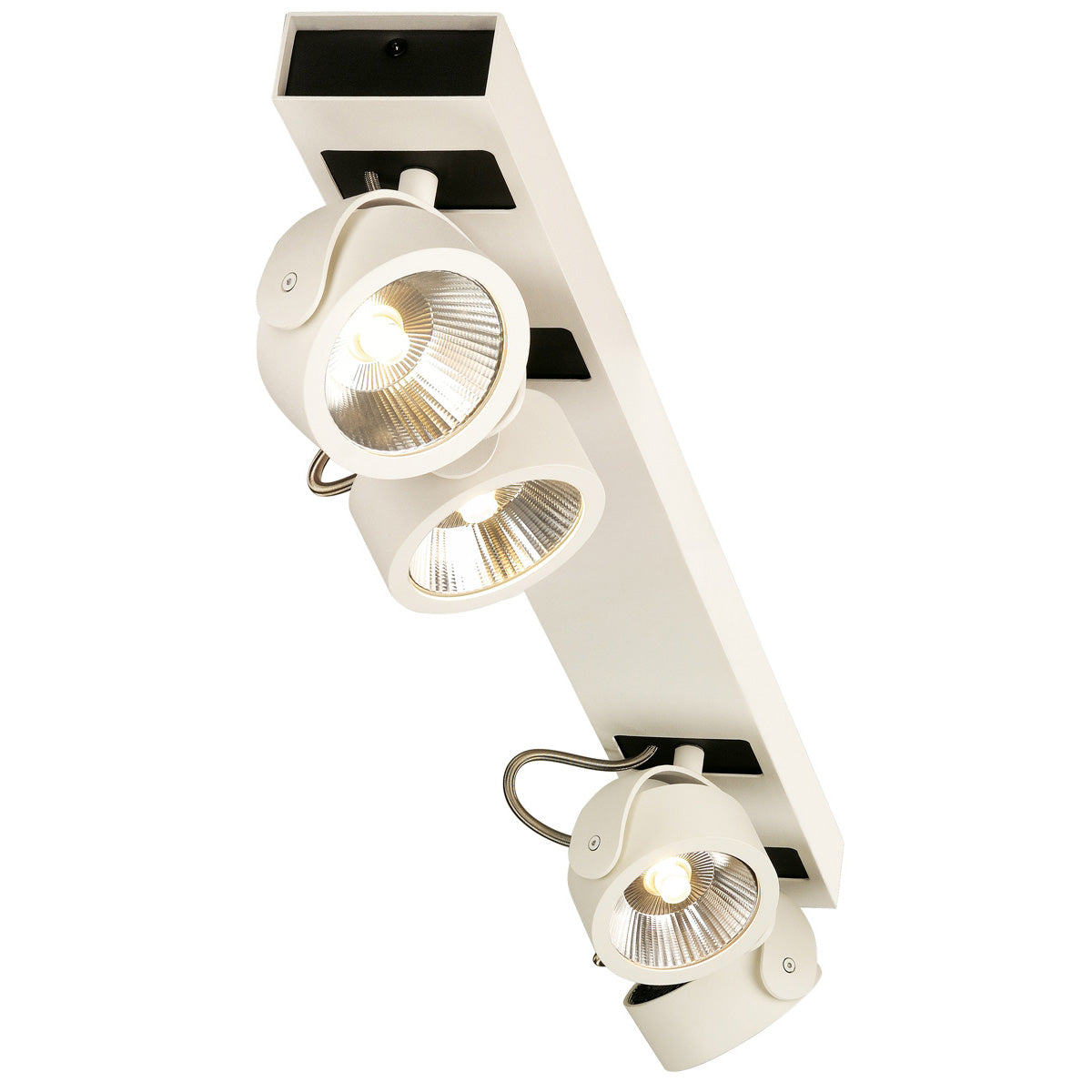 SLV KALU Wandleuchte, 4LED Spots,weiss/schwarz, 4x10W, 3000K,Leiste extra-lang