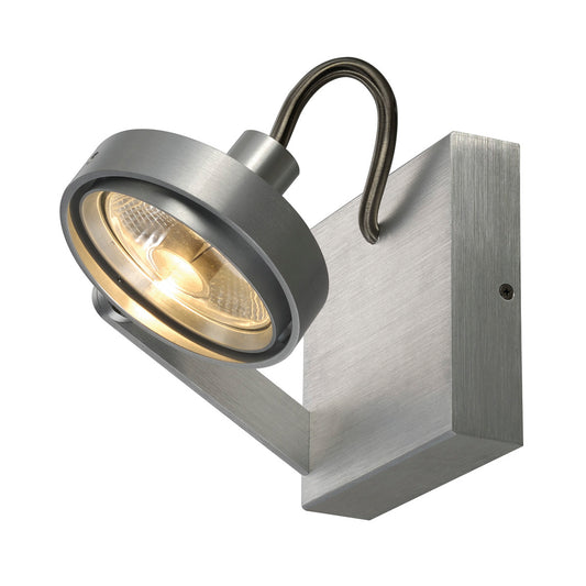 SLV KALU II ES111 Wand- und Deckenleuchte, alu gebürstet, GU10, max. 50W