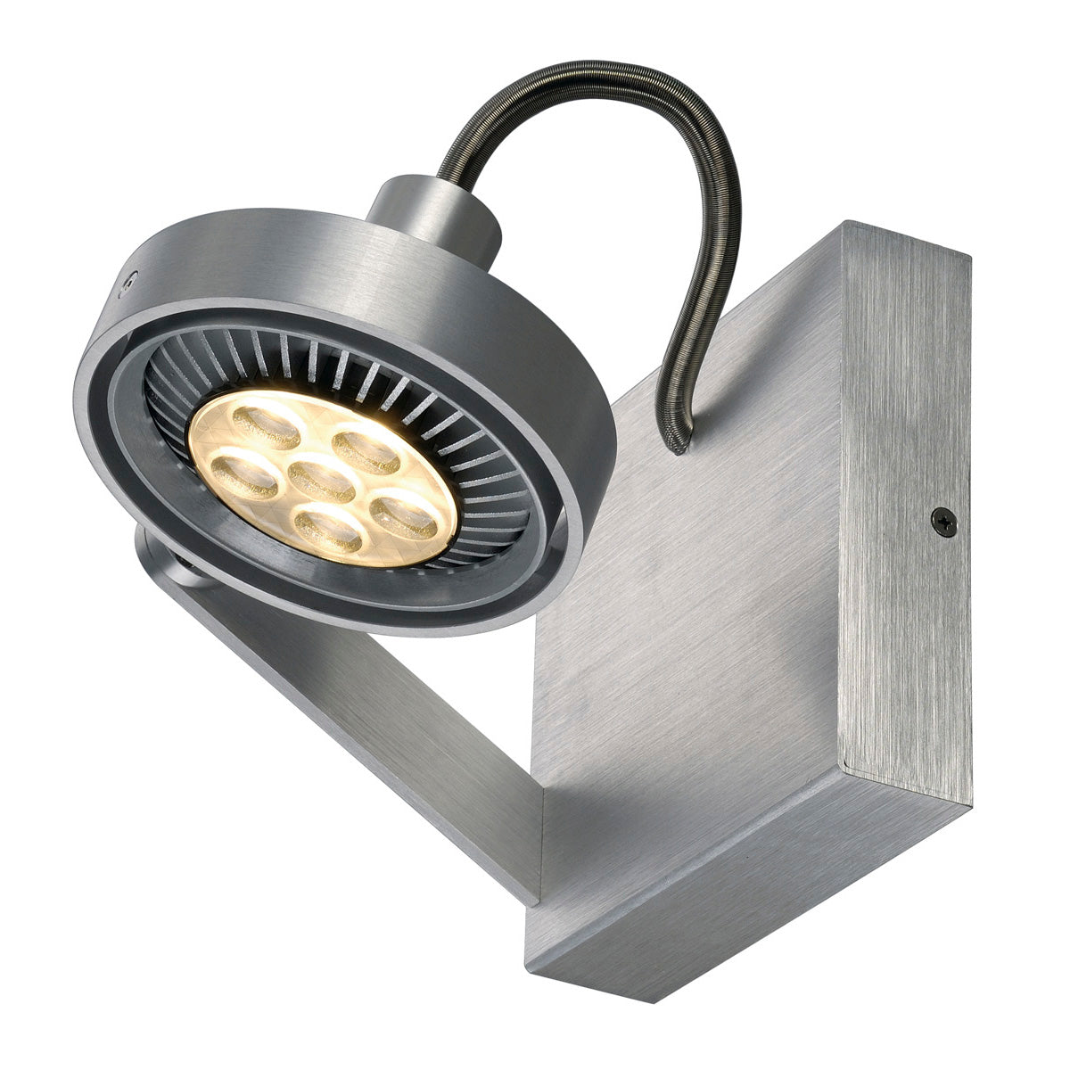 SLV KALU II ES111 Wand- und Deckenleuchte, alu gebürstet, GU10, max. 50W