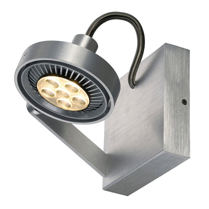 SLV KALU II ES111 Wand- und Deckenleuchte, alu gebürstet, GU10, max. 50W